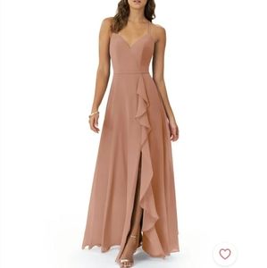Azazie Dress - Naeem - Size A12 - Champagne Rose